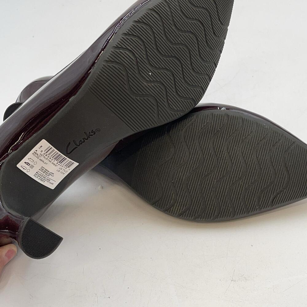 Clarks Katalayna West Shoes Womens Merlot Pointed Toe Kitten Pumps Size 10M - Picture 10 of 12